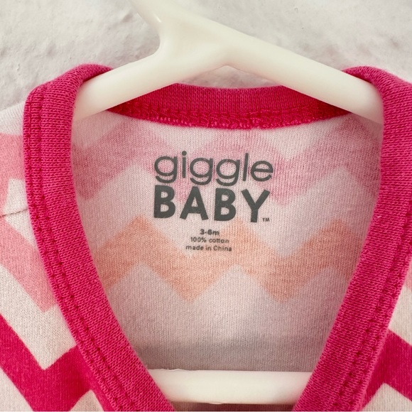 Giggle Baby Chevron Sleep n Play Romper - Picture 4 of 5